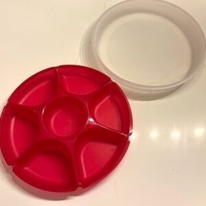 Tupperware Divided Party Tray W/ Lid